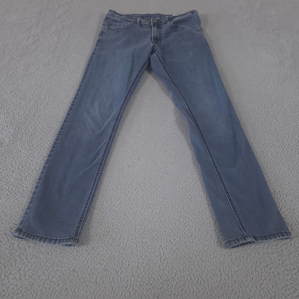 Buffalo David Bitton Jeans Men 32x32 Blue Axel Slim Stretch Denim Pants Slim Leg
